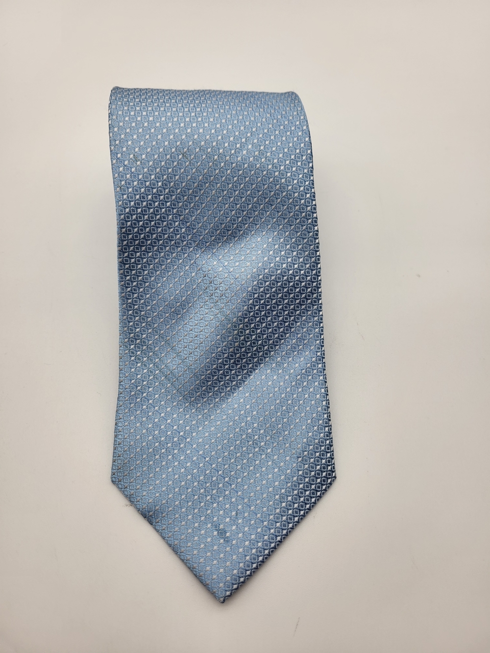 Men's Sky Blue Micro-Pattern Business Event Statement Dress Tie